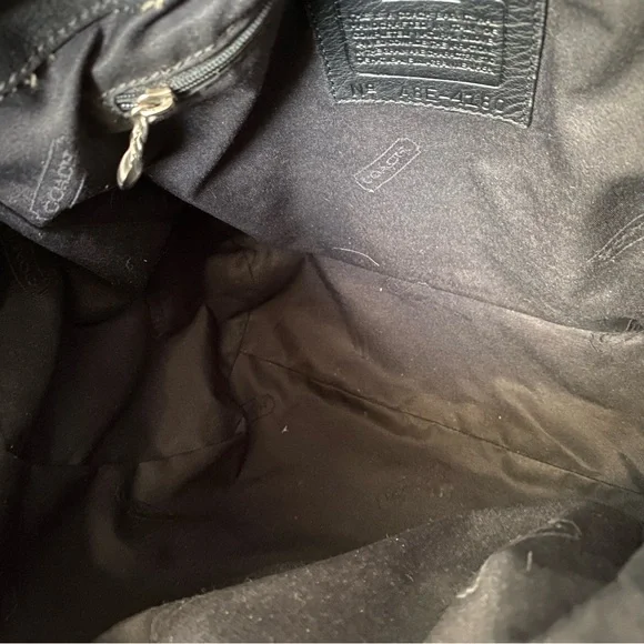 Vintage Coach Lexington Drawstring No. 4180 Black Leather Made in Italy - Picture 10 of 10